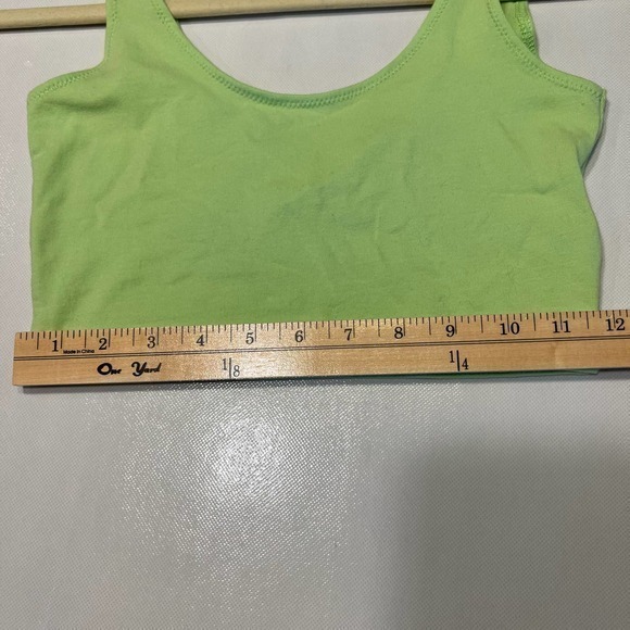 Topshop Crop Top Tank Top Sleeveless Casual Green Petite Size 4 - Picture 8 of 10